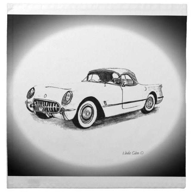 1954 Chevrolet Corvette Napkin (Front)