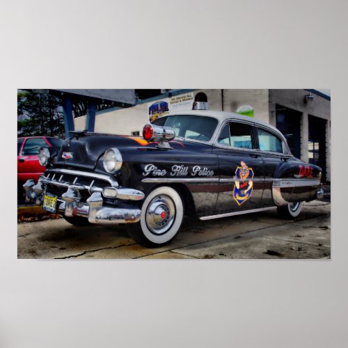 1954 Chevy DARE Police Car Pine Hill NJ Poster