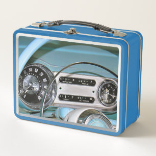 1954 Classic Car Dashboard Metal Lunch Box