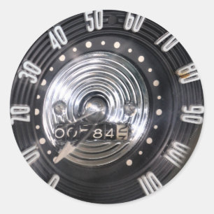 1954 Classic Car Speedometer Classic Round Sticker