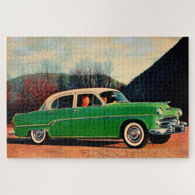 1954 Dodge Royal V8 in green Jigsaw Puzzle (Horizontal)