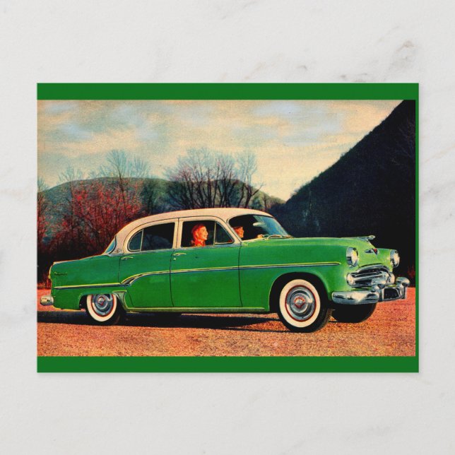 1954 Dodge Royal V8 in green Postcard (Front)
