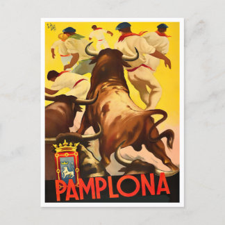 1954 Feria de Pamplona vintage travel Postcard