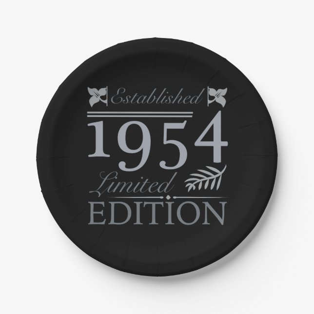1954 Limited Edition 70 Years Old Paper Plates (Front)