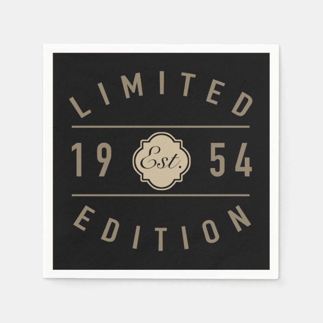 1954 Limited Edition 70th Birthday Napkins (Front)