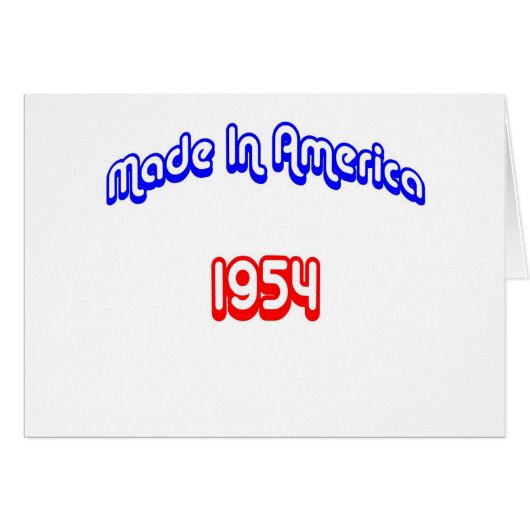1954 Made In America Cards (Front Horizontal)