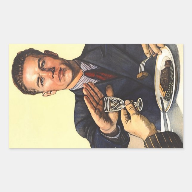 1954 Soviet Anti-alcohol Poster Rectangular Sticker (Front)