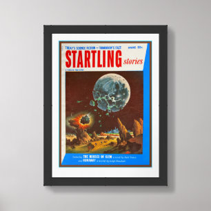 1954 STARTLING STORIES SCI FI PULP MAG FRAMED ART