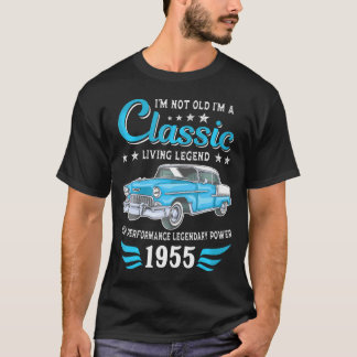1955 Birthday Car For Legends Born In 1955 T-Shirt