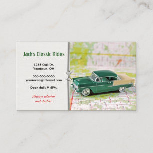 1955 Car On a Road Map Business Card