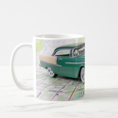 1955 Car On a Road Map Coffee Mug