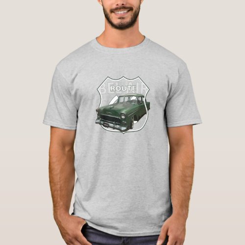 1955 Chevrolet Bel Air 55 Green Chevy American T_Shirt