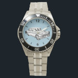 1955 Chevrolet Bel Air Antique Car Illustration Watch<br><div class="desc">1955 chevrolet bel air, chevy, 1950s, automobile, antique, car, chevrolet, 4 door, illustration, classic car, american, style, retro, nostalgia, motorcar</div>