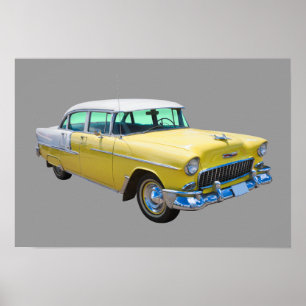 1955 Chevrolet Bel Air Antique Car Poster