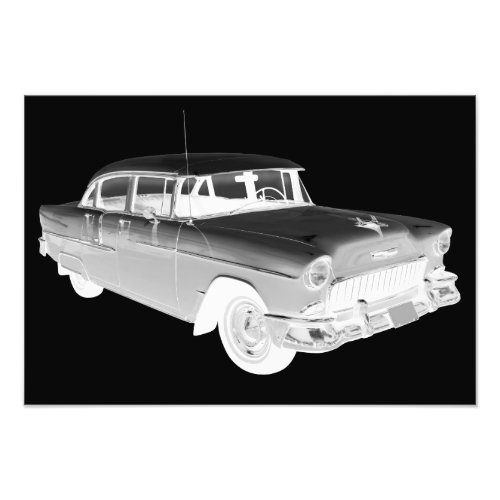 1955 Chevrolet Bel Air Classic Car Art Photo Print