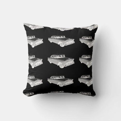 1955 Chevrolet Bel Air Classic Car Art Throw Pillow