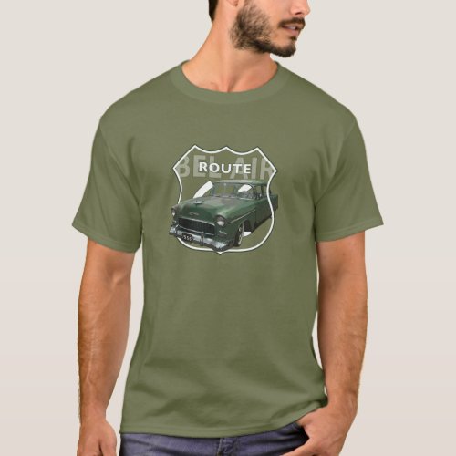 1955 Chevrolet Bel Air Green Chevy 55 American T_Shirt