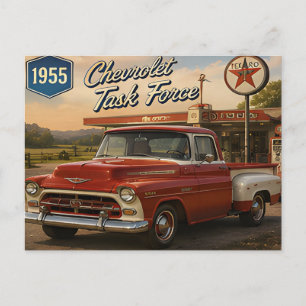 1955 Chevrolet Task Force Vintage Classic American Postcard