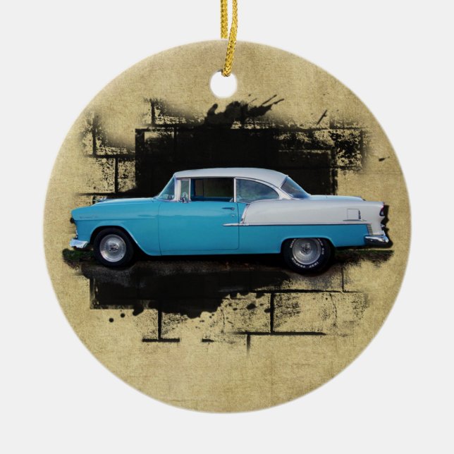 1955 Chevy Bel Air- Classic Car-Ornament Ceramic Ornament (Front)
