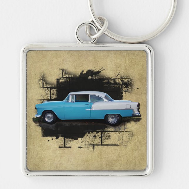 1955 Chevy Bel Air- Classic Cars-Keychain Keychain (Front)