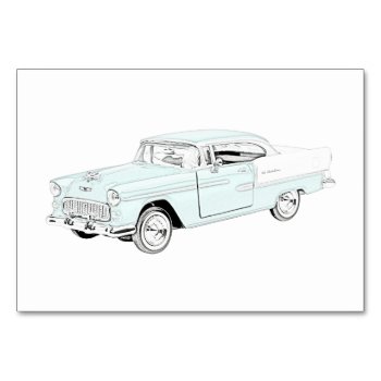 1955 Chevy Bel Air Table Number by PNGDesign at Zazzle
