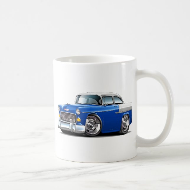 1955 Chevy Belair Blue-White Car Coffee Mug (Right)