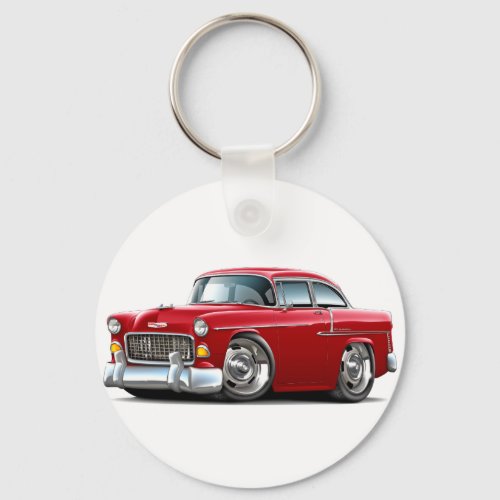 1955 Chevy Belair Red Car Keychain