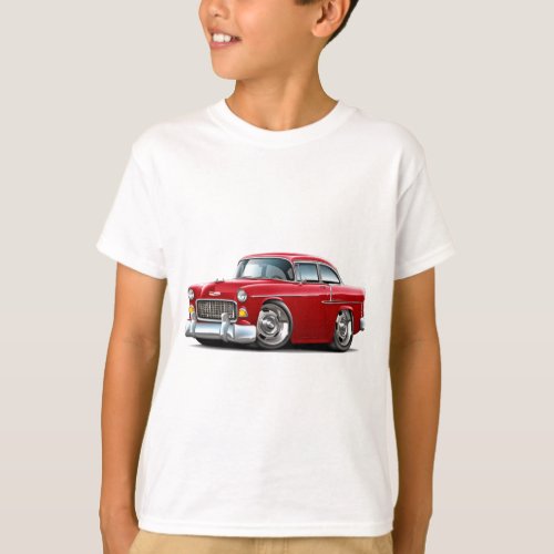 1955 Chevy Belair Red Car T_Shirt