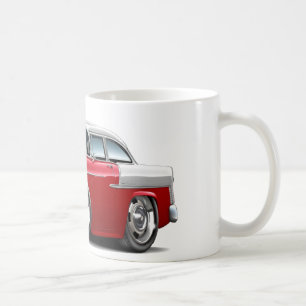 1955 Chevy Belair Red-White Car Coffee Mug