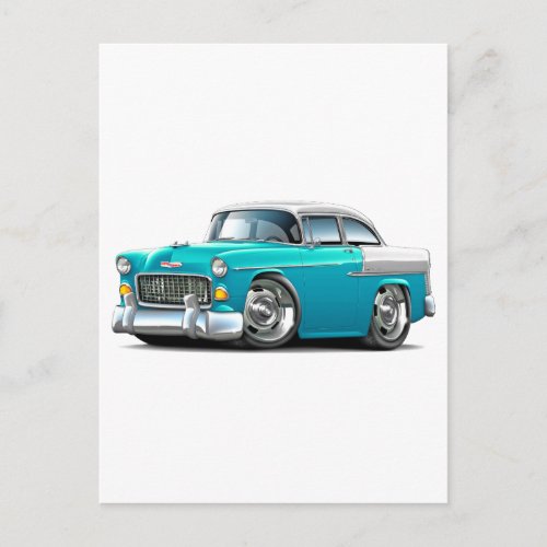 1955 Chevy Belair Turquoise_White Car Postcard