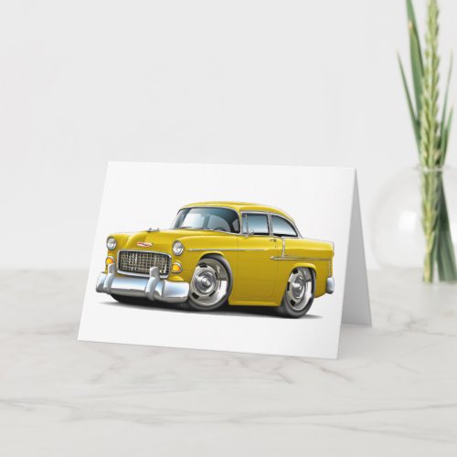 1955 Chevy Belair Yellow Car Card