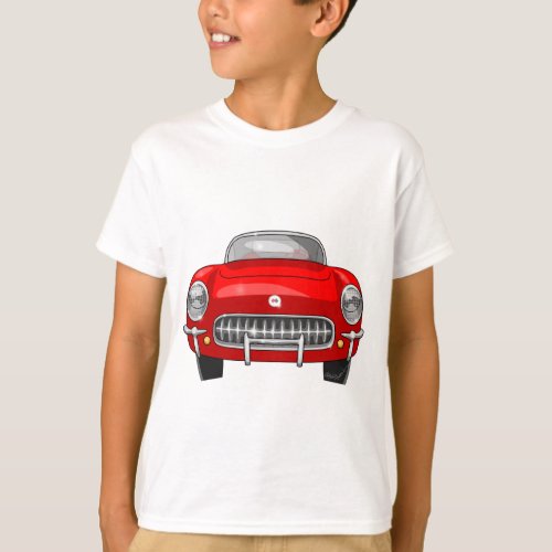 1955 Chevy Corvette Front View T_Shirt