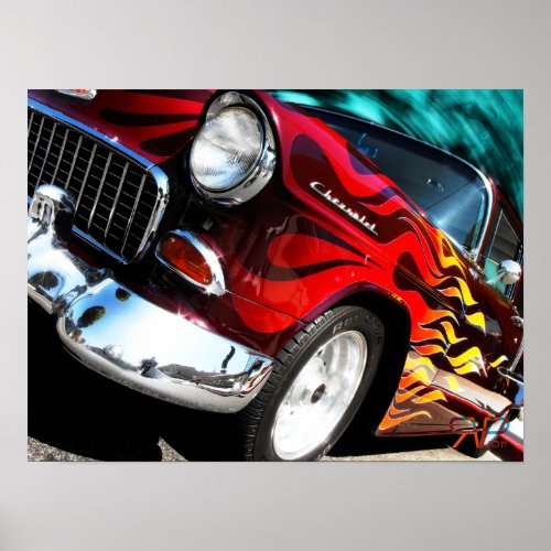 1955 Chevy Hot Rod Poster