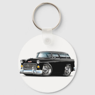 1955 Chevy Nomad Black Car Keychain