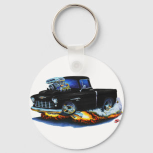 1955 Chevy Pickup Black Truck Keychain