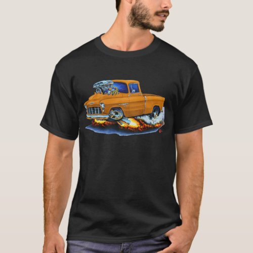 1955 Chevy Pickup Orange Truck T_Shirt