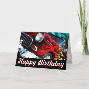 Hot Rod Birthday Cards | Zazzle