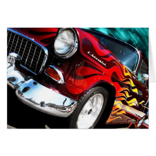 1955 Chevy V6 Hot Rod Cards (Front Horizontal)