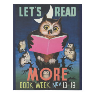 1955 Children's Book Week Poster Faux Canvas Print