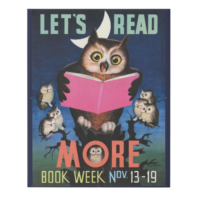 1955 Children's Book Week Poster Faux Canvas Print (Front)