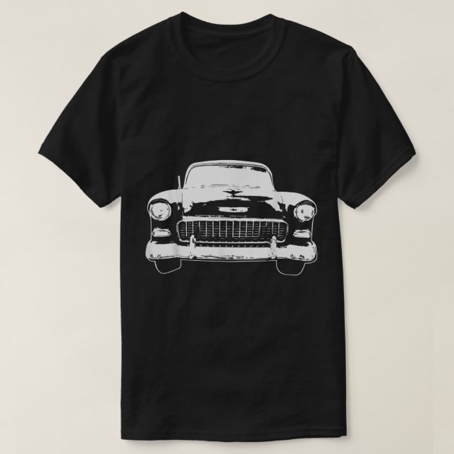 1955 Classic Car Silhouette T-Shirt (Design Front)