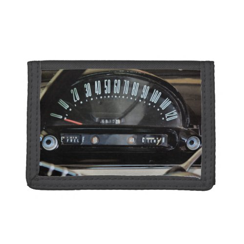 1955 Classic Car Speedometer Trifold Wallet