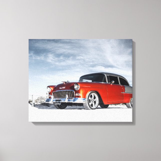 1955 Custom Chevrolet Bel Air Canvas Print (Front)
