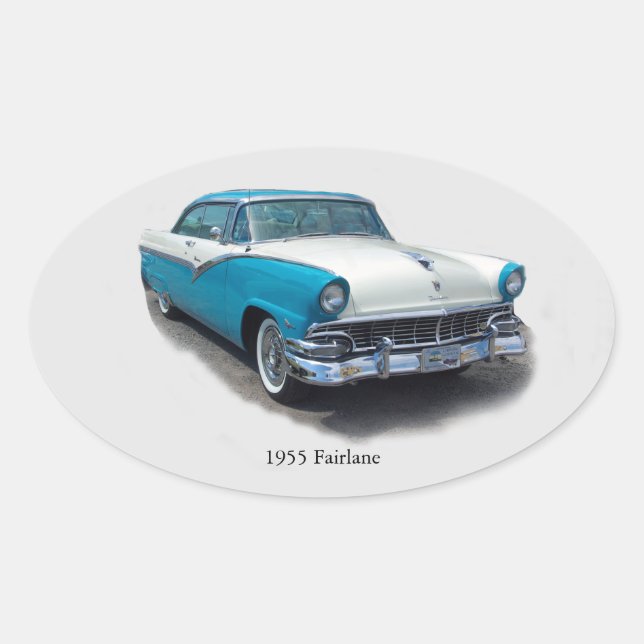 1955 Fairlane Oval Sticker (Front)