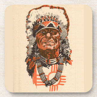 1955 Indian chief from Billy the Kid (UK) comics Coaster