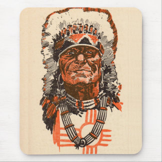 1955 Indian chief from Billy the Kid (UK) comics Mouse Pad