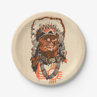 1955 Indian chief from Billy the Kid (UK) comics Paper Plates