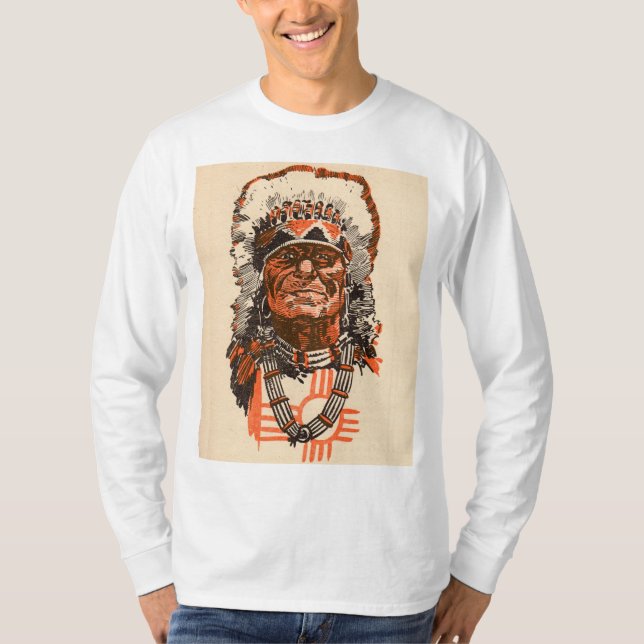 1955 Indian chief from Billy the Kid (UK) comics T-Shirt (Front)