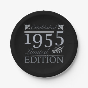 1955 Limited Edition 70th Birthday Paper Plates