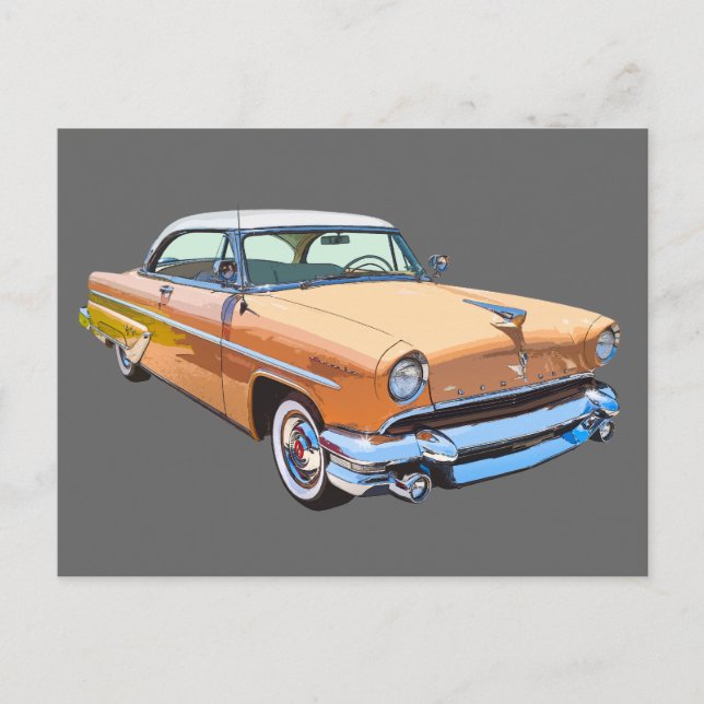 1955 Lincoln Capri Luxury Car Postcard (Front)